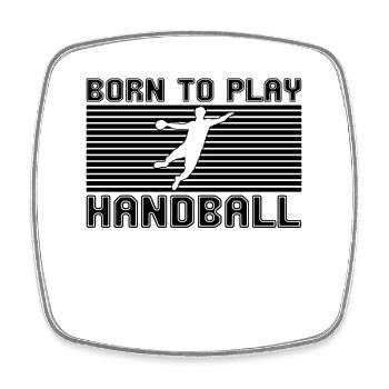 Handball - Viereckiger Kühlschrankmagnet - Weiß - Vorne