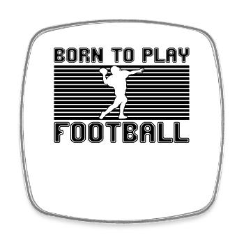 football rugby - Magnet carré - blanc - Devant