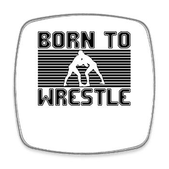 wrestling Ringen - Viereckiger Kühlschrankmagnet - Weiß - Vorne