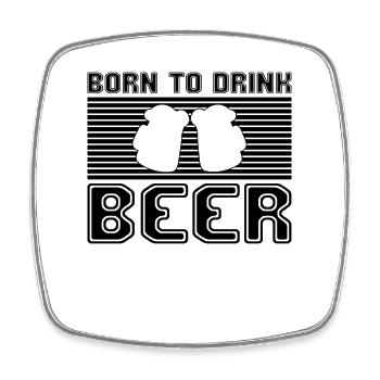 bier - Viereckiger Kühlschrankmagnet - Weiß - Vorne