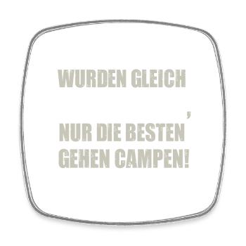 Cooles Camper Reisemobil Wohnmobil Fun Shirt - Viereckiger Kühlschrankmagnet - Weiß - Vorne