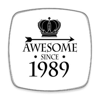 Jahrgang 1989 - Fantastisch seit 1989 - Viereckiger Kühlschrankmagnet - Weiß - Vorne