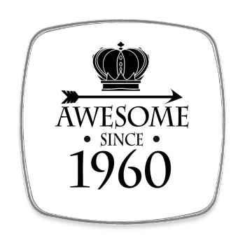 Born in 1960 - Fantastic since 1960 - Square fridge magnet - white - Front