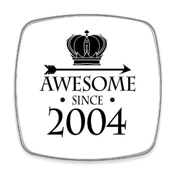 Jahrgang 2004 - Fantastisch seit 2004 - Viereckiger Kühlschrankmagnet - Weiß - Vorne