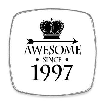 Born in 1997 - Fantastic since 1997 - Square fridge magnet - white - Front