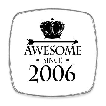 Jahrgang 2006 - Fantastisch seit 2006 - Viereckiger Kühlschrankmagnet - Weiß - Vorne