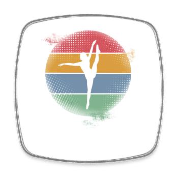Ballett Balerina - Viereckiger Kühlschrankmagnet - Weiß - Vorne