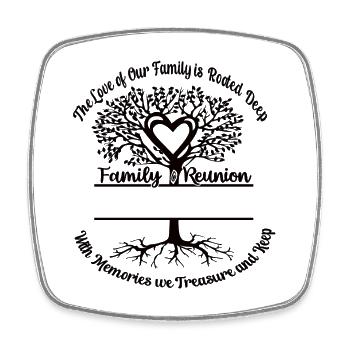 Family Reunion Die Liebe Unserer Familie - Viereckiger Kühlschrankmagnet - Weiß - Vorne