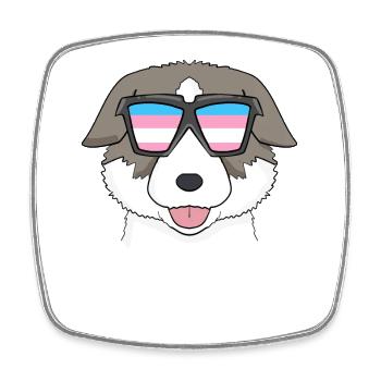 Transgender Thai Bangkaew Dog - Viereckiger Kühlschrankmagnet - Weiß - Vorne