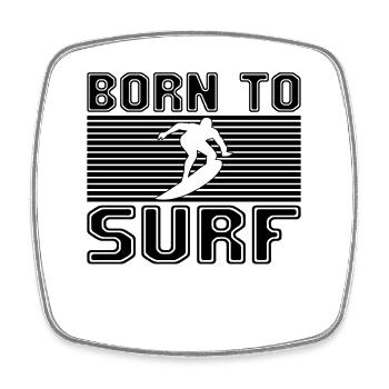 Surfing - Square fridge magnet - white - Front