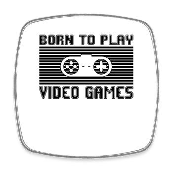 Jouer à des jeux vidéo - Magnet carré - blanc - Devant