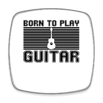Play the guitar - Square fridge magnet - white - Front