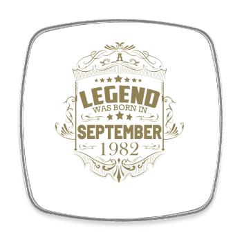Une légende est née en septembre 1982 - Magnet carré - blanc - Devant