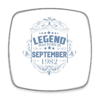 Une légende est née en septembre 1982 - Magnet carré - blanc - Devant