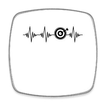 Dart Heartbeat - Magnet carré - blanc - Devant