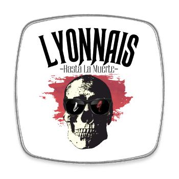Lyonnais Hasta La Muerte - 69 - Magnet carré - blanc - Devant