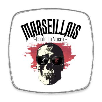Marseillais Hasta La Muerte - 13 - Magnet carré - blanc - Devant