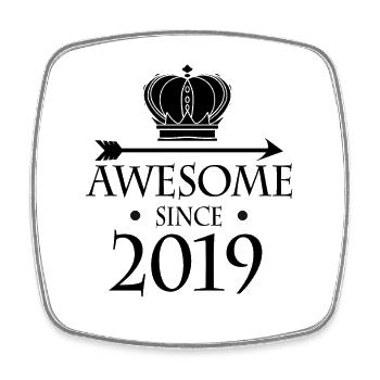 Vintage 2019 - Fantastic since 2019 - Square fridge magnet - white - Front