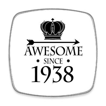 Born in 1938 - Fantastic since 1938 - Square fridge magnet - white - Front