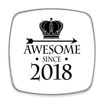 Vintage 2018 - Fantastic since 2018 - Square fridge magnet - white - Front
