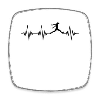 Parkour Heartbeat - Square fridge magnet - white - Front