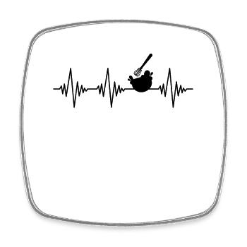 Rythme cardiaque de cuisson - Magnet carré - blanc - Devant