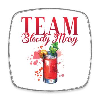 Team Bloody Mary Cocktail für Barkeeper - Viereckiger Kühlschrankmagnet - Weiß - Vorne