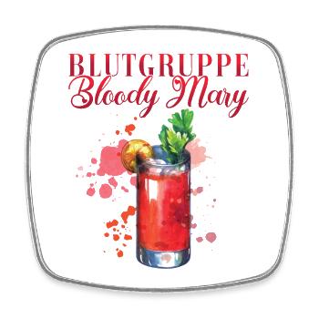 Cocktail Blood Type Bloody Mary pour les barmans - Magnet carré - blanc - Devant