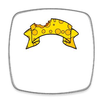 Banner aus Käse - Viereckiger Kühlschrankmagnet - Weiß - Vorne