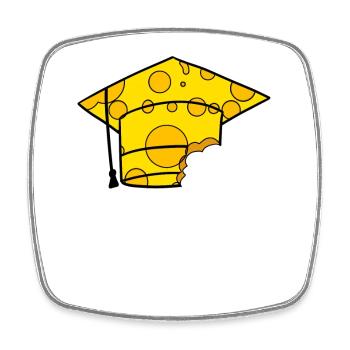 Graduation Graduate Cap - Square fridge magnet - white - Front