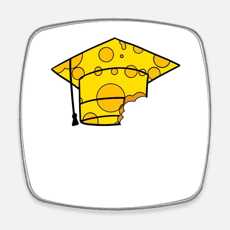 Graduation Graduate Cap - Square fridge magnet - white
