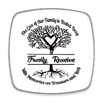 Family Reunion Die Liebe Unserer Familie - Viereckiger Kühlschrankmagnet - Weiß - Vorne