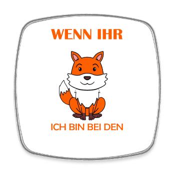 Wald Wildtier Fuchs Geschenk - Viereckiger Kühlschrankmagnet - Weiß - Vorne