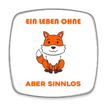 Wald Wildtier Fuchs Geschenk - Viereckiger Kühlschrankmagnet - Weiß - Vorne