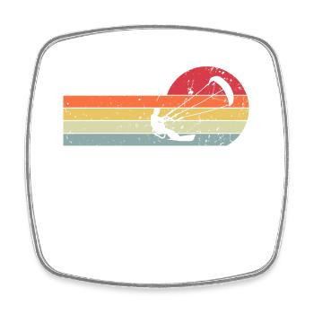Kitesurfen Kitesurfer Kiteboard Retro Vintage - Viereckiger Kühlschrankmagnet - Weiß - Vorne