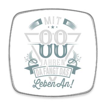 88. Geburtstag Da Fängt Das Leben An - Viereckiger Kühlschrankmagnet - Weiß - Vorne