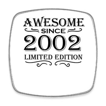 2002 - Jahrgang 2002 - Fantastisch seit 2002 - Viereckiger Kühlschrankmagnet - Weiß - Vorne