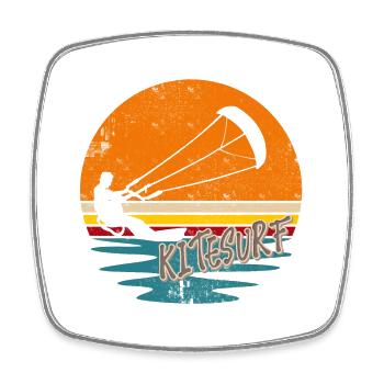 Kitesurfen Kitesurf Kitesurfer Kiteboard - Viereckiger Kühlschrankmagnet - Weiß - Vorne