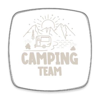 Équipe de camping Camper Campen - Magnet carré - blanc - Devant