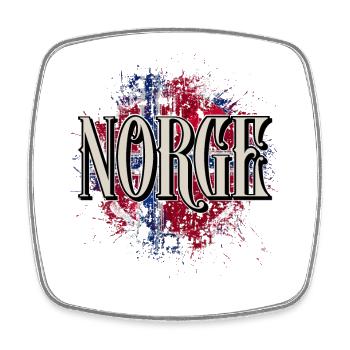 Norwegen - Viereckiger Kühlschrankmagnet - Weiß - Vorne