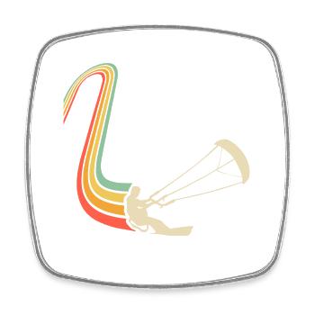 Kitesurfen Kitesurf Kitesurfer Kiteboard - Viereckiger Kühlschrankmagnet - Weiß - Vorne