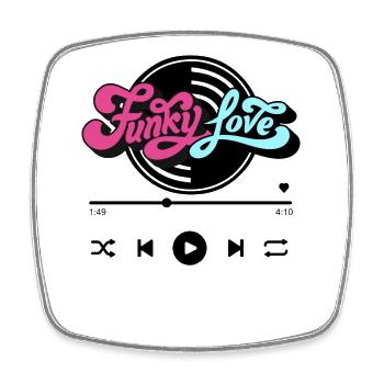 Funky Love - Square fridge magnet - white - Front