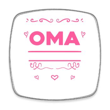 Oma Prinzessin - Viereckiger Kühlschrankmagnet - Weiß - Vorne