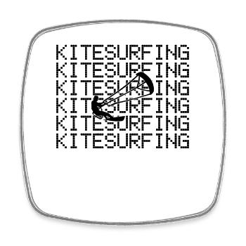 kitesurfing - Square fridge magnet - white - Front