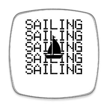 Sail - Square fridge magnet - white - Front