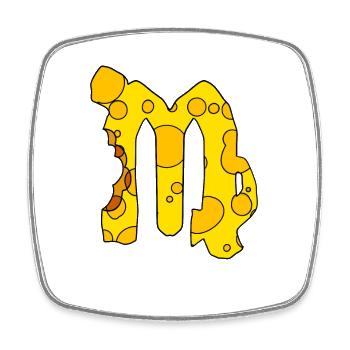 Signe du zodiaque Vierge - Magnet carré - blanc - Devant