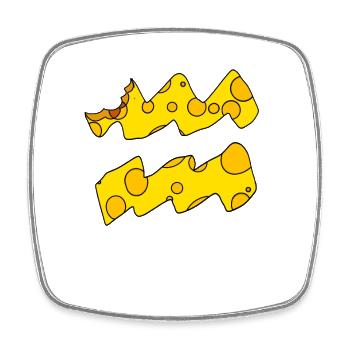 Zodiac sign Aquarius - Square fridge magnet - white - Front