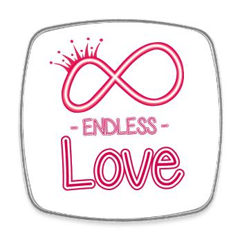 eternal love symbol - Square fridge magnet - white - Front