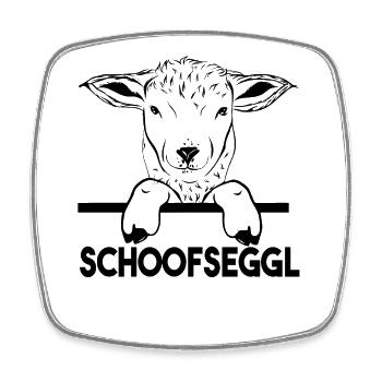 Schwäbisch Schoofseggl Schwaben - Viereckiger Kühlschrankmagnet - Weiß - Vorne