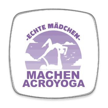 Acroyoga Yoga Partneryoga Partner Geschenk - Viereckiger Kühlschrankmagnet - Weiß - Vorne